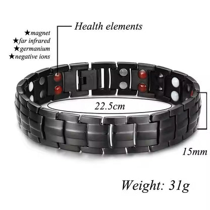 Pulsera magnética IB ajustable para hombre.